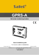 Satel GPRS-A Quick Installation Manual предпросмотр