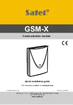 Предварительный просмотр 1 страницы Satel GSM-X Quick Installation Manual