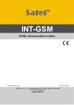 Satel INT-GSM Manual предпросмотр