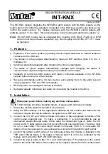 Preview for 1 page of Satel INT-KNX Manual