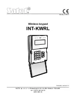 Preview for 1 page of Satel INT-KWRL Manual