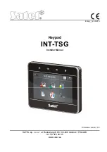 Preview for 1 page of Satel INT-TSG Installer Manual