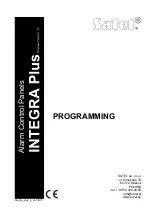 Satel INTEGRA 128 Plus Programming Manual preview