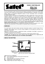 Preview for 1 page of Satel RX1K Manual