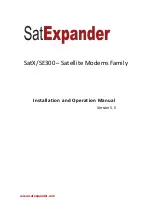 SatExpander SatX Installation And Operation Manual preview
