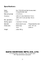 Preview for 6 page of SATO KEIRYOKI 7720-00 Instruction Manual