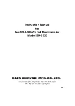 Preview for 1 page of SATO 8264-00 Instruction Manual