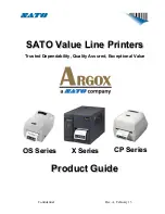 SATO Argox OS-214plus Product Manual preview