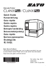 SATO CL4NX Plus Quick Start Manual preview