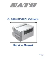 Preview for 1 page of SATO CL608e Service Manual