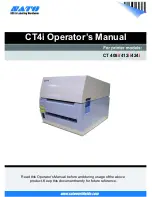 SATO CT 412i Operator'S Manual preview