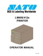 SATO LM408 Operator'S Manual preview