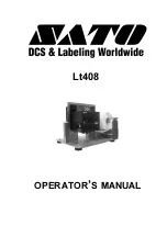 SATO LT408 Operator'S Manual preview