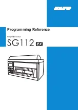 Preview for 1 page of SATO SG112 ex Programming Reference Manual