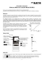 Preview for 1 page of SATO SK-950A Instruction Manual