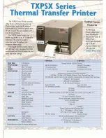 SATO TXPSX4 Specification Sheet preview