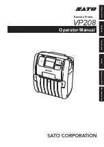 Preview for 1 page of SATO VP208 Operator'S Manual