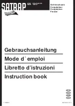 Preview for 1 page of Satrap GS 120 Series Instruction Book