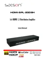 Предварительный просмотр 1 страницы Satson HDMI-SPL-2008H User Manual