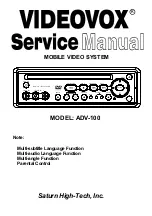 Saturn High-Tech Videovox ADV-100 Service Manual preview