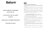 Preview for 7 page of Saturn 132430 Instruction Manual And Warranty Book