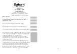 Preview for 20 page of Saturn 132430 Instruction Manual And Warranty Book