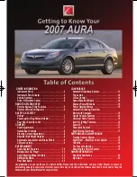 Предварительный просмотр 1 страницы Saturn 2007 AURA Green Line Hybrid Getting To Know Manual