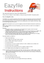 Preview for 1 page of Saturn Eazyfile Instructions