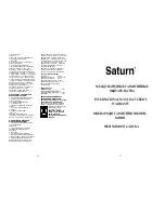 Preview for 9 page of Saturn ST-FP8521 Manual