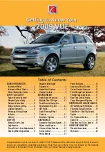 Предварительный просмотр 1 страницы Saturn VUE 2009 Get To Know Manual