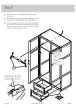 Предварительный просмотр 26 страницы Sauder 2-Door Wardrobe/Armoire Clothes Storage Cabinet With Hanger Rod & Shelves White Manual