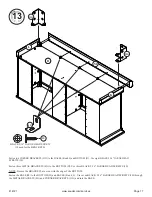 Предварительный просмотр 17 страницы Sauder Barrister Lane Storage Credenza 414721 Manual