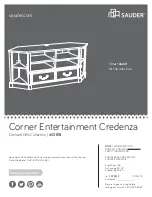 Sauder Corner Entertainment Credenza 403818 Instruction Booklet preview