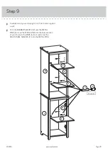 Предварительный просмотр 13 страницы Sauder Linen Tower 414819 Manual