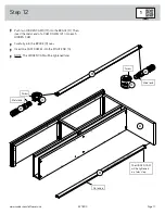 Предварительный просмотр 17 страницы Sauder worksense MASON PEAK Hutch 427809 Assembly