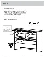 Предварительный просмотр 23 страницы Sauder worksense MASON PEAK Hutch 427809 Assembly