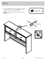 Предварительный просмотр 24 страницы Sauder worksense MASON PEAK Hutch 427809 Assembly