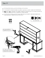 Предварительный просмотр 26 страницы Sauder worksense MASON PEAK Hutch 427809 Assembly