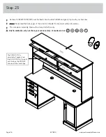 Предварительный просмотр 28 страницы Sauder worksense MASON PEAK Hutch 427809 Assembly