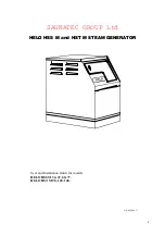 Saunatec HELO HSS M 34 User And Installation Manual preview