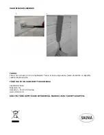 Предварительный просмотр 3 страницы Saunia LATERNE 46324 Installation And Operation Manual