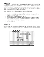 Предварительный просмотр 8 страницы Saunia LATERNE 46324 Installation And Operation Manual