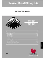 Предварительный просмотр 1 страницы Saunier Duval 035 AK Installation Manual