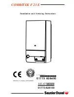 Saunier Duval Combitek F 23 E Installation And Servicing Instructions preview