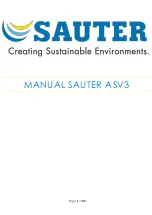 sauter ASV3 Manual предпросмотр