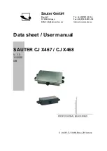 sauter CJ X467 User Manual preview