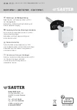 Preview for 1 page of sauter EGH110F941 Operating Instructions, Mounting & Installation