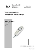 Предварительный просмотр 1 страницы sauter FA Instruction Manual