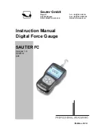 Предварительный просмотр 1 страницы sauter FC 10 Instruction Manual