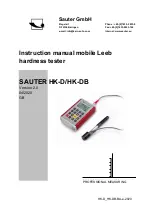 sauter HK-D Instruction Manual предпросмотр